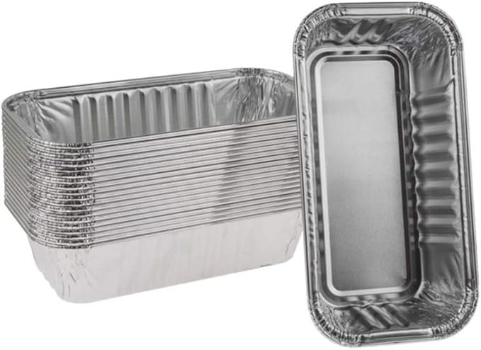 BBQ Future 20-Pack Aluminum Foil BBQ Grease Grill Drip Pans Replacement for Char-Broil 9328812P06, 7" L x3.5 W x1.5 D