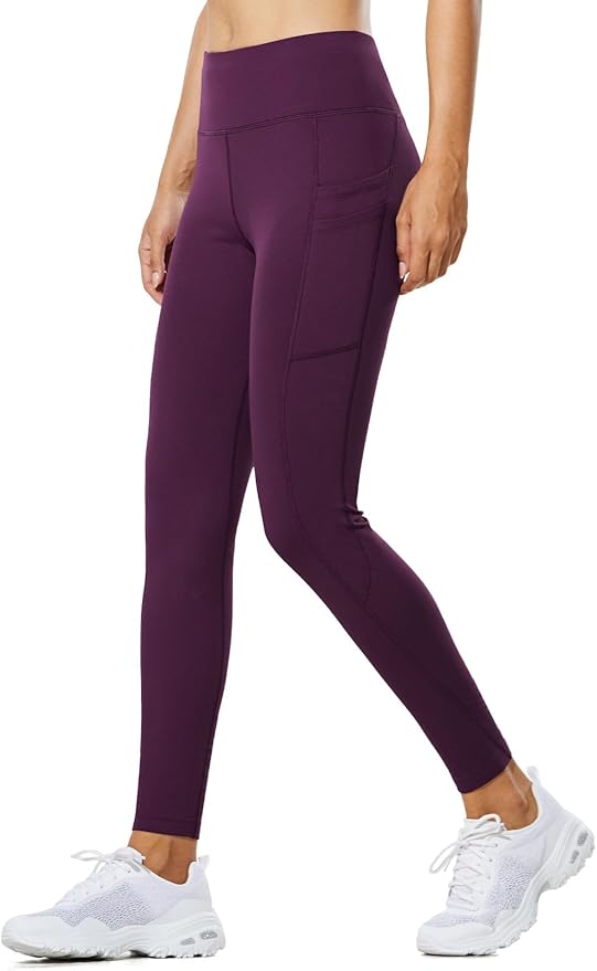 baleaf Women's Fleece Lined Leggings Water Resistant Thermal Winter Warm Tights High Waisted with Pockets Running Gear