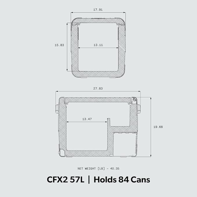 Dometic CFX2 57-Liter Portable Refrigerator and Freezer, Powered by AC/DC