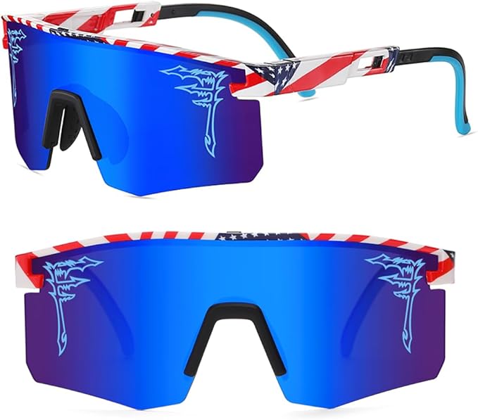 Two Sizes Baseball Sunglasses For Adults and Youth Boys Girls Kids UV400 Men Women Outdoor Sports Sun Glasses