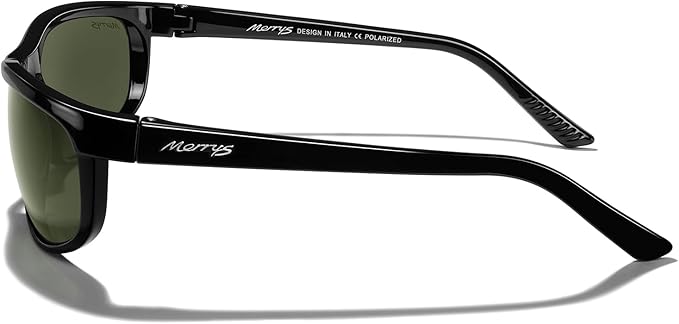 MERRY'S Wrap Around Sport Polarized Sunglasses for Men Women Driving Fishing Cycling Running UV400 Protection S3027