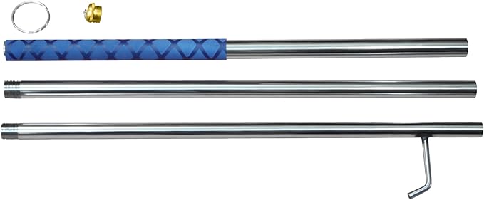 48 Inches Fire Poker for Fire Pit Outdoor, Extra Long Campfire Poker Blower, Fireplace Tools Indoor