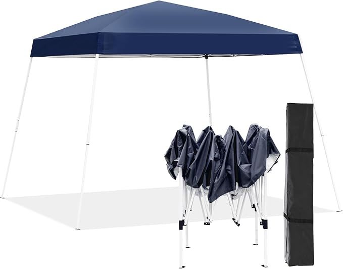 GDY Outdoor 8x10 Ft Pop Up Canopy Tent,Portable Instant Folding Shelter Gazebos, Patio Canopy with Carrying Bag,Navy Blue.