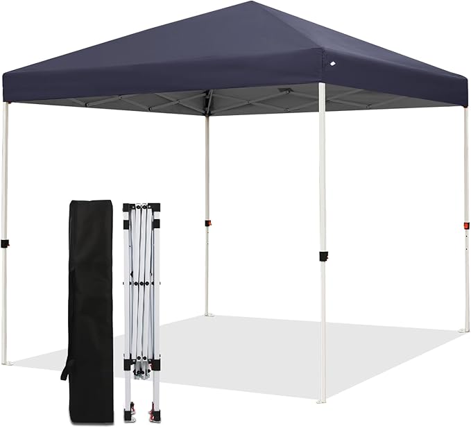 Northroad 8X8 FT Pop Up Canopy, Outdoor Instant Canopy Tent Slant Legs with Carrying Bag, Portable Gazebo Shelter for Wedding Party,Commercial Event,Patio,Garden,Beach -Dark Grey
