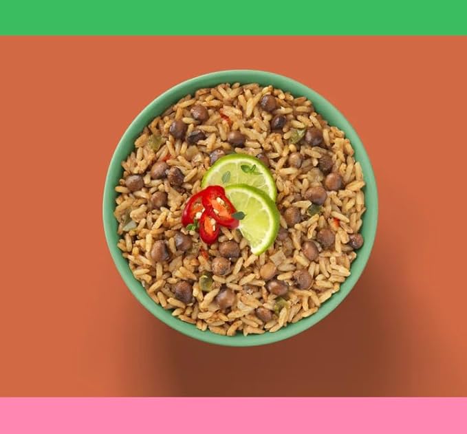 Fillo's Puerto Rican Rice And Gandules - Ready To Eat Rice With Beans, Gluten-Free, Preservative-Free, Microwavable Meals, Non-GMO, Vegan, Plant Protein, 8 oz Pk of 6