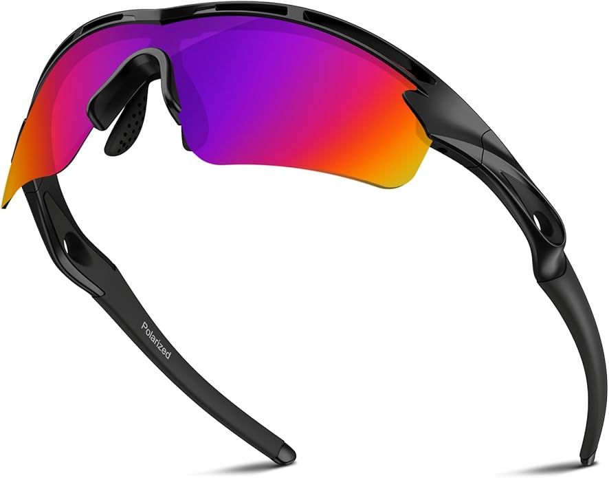 Rosemal Sports Sunglasses Polarized Cycling Sunglasses Running Driving Fishing Hiking for Men Women UV400 TAC TR90