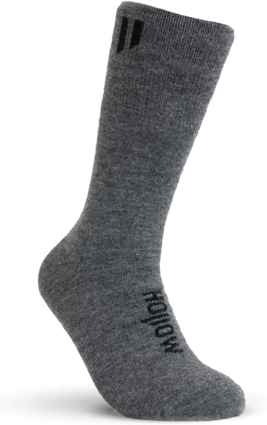 HOLLOW Alpaca Boot Socks for Men and Women, Moisture Wicking Alpaca Socks for Hiking, Running, Temperature Regulating