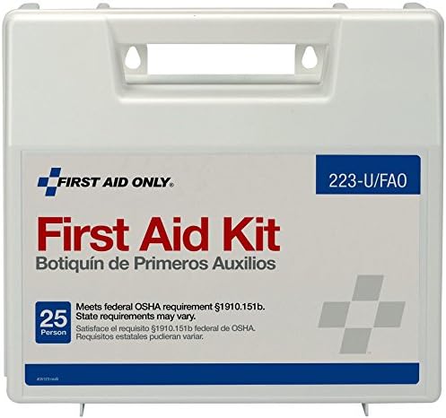 First Aid Only 223-U 25 Person Bulk First Aid Kit, 106-Piece Kit, White (Pack of 2)