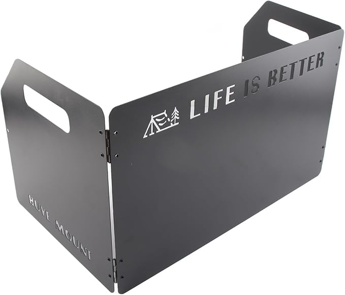 Dpofirs Camping Stove Windscreen, Metal Folding Design Practical Multifunctinal Camping Stove Windshield for Picnic (#1)