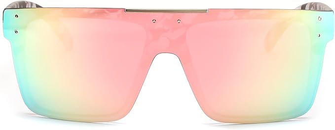 FEISEDY Men Sunglasses Polarized Oversized Square Flat Top Cycling Running Fishing Golf Hiking Sports B2990