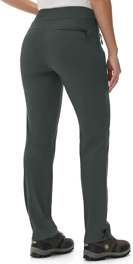 Rdruko Women's Hiking Pants Quick Dry Lightweight Water Resistant Outdoor Pants Athletic Joggers with Zipper Pockets