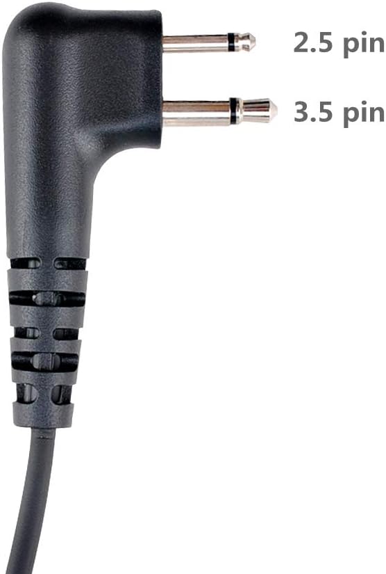 Covert Acoustic Tube Walkie Talkie Earpiece Surveillance Headset with Mic Compatible with CP200 Motorola Two Way Radio (1 Pack)