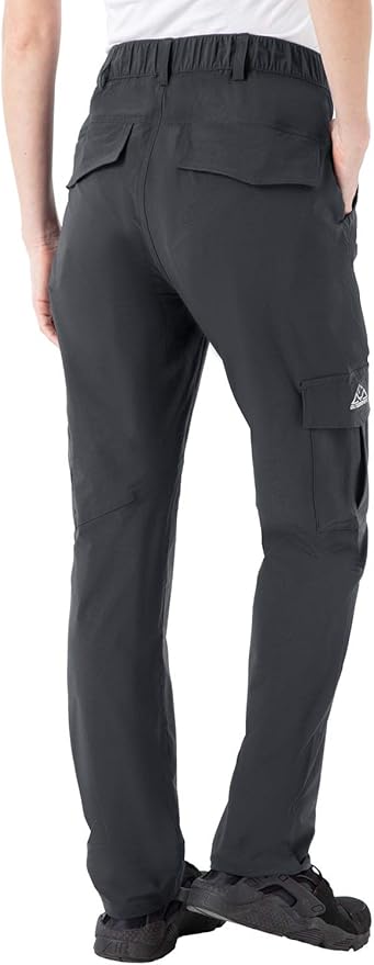 Rdruko Women's Hiking Cargo Pants Water-Resistant Quick Dry UPF 50+ Travel Camping Work Pants Zipper Pockets