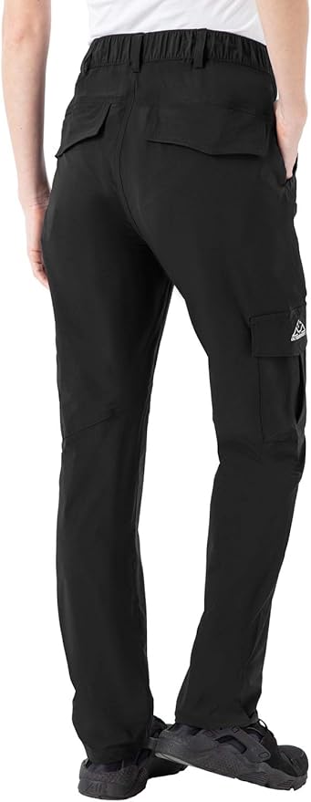 Rdruko Women's Hiking Cargo Pants Water-Resistant Quick Dry UPF 50+ Travel Camping Work Pants Zipper Pockets