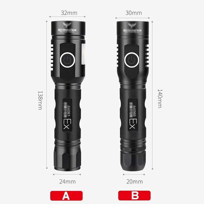 MORN Explosion Proof Flashlights Anti-Static Torch Strong Light Rechargeable Used in Industry, Fire Fighting, Airport, Gas Station