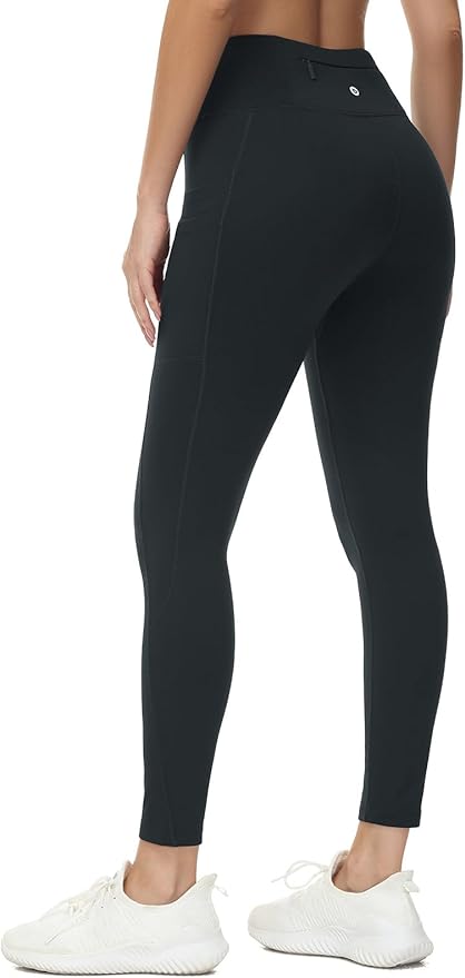 baleaf Women's Fleece Lined Leggings Water Resistant Thermal Winter Warm Tights High Waisted with Pockets Running Gear