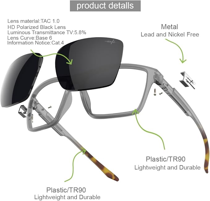 INFI Fishing Polarized Sunglasses for Men Driving Running Golf Sports Glasses Square UV Protection Designer Style Unisex