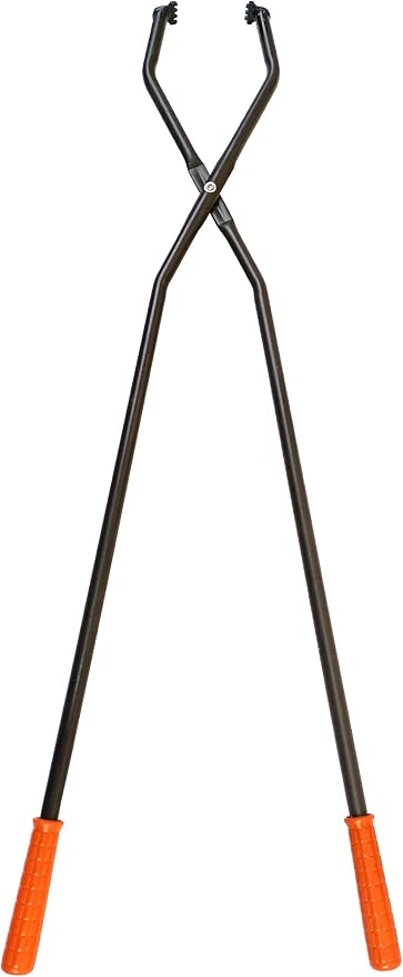 TAFIEDA Fireplace Tongs Log Grabber. 40 Inches Heavy Duty Fire Pit Tongs Log Grabber. Upgraded Fire Tong For Indoor & Outdoor Fireplace Fire Pit Camping Fire Wood Stove.