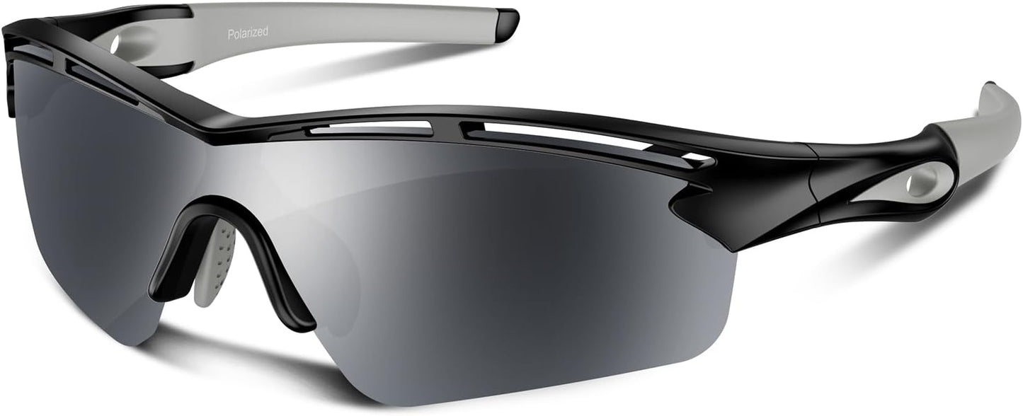 Rosemal Sports Sunglasses Polarized Cycling Sunglasses Running Driving Fishing Hiking for Men Women UV400 TAC TR90