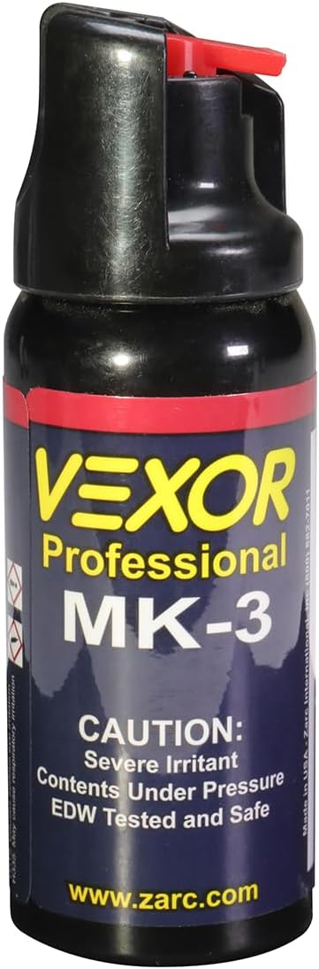 Vexor Pepper Spray Maximum Police Strength, Up to 15 -Foot Range, Twist Top Safety for Quick and Accurate Aim, Protection for Women and Men