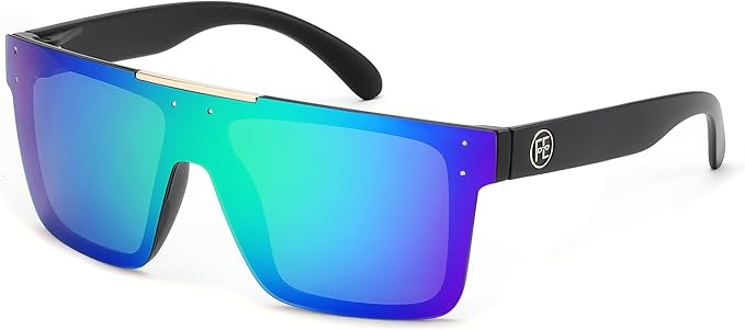 FEISEDY Men Sunglasses Polarized Oversized Square Flat Top Cycling Running Fishing Golf Hiking Sports B2990
