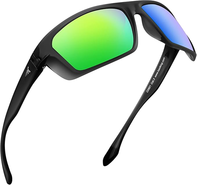 KastKing Huzzah Polarized Sport Sunglasses for Men and Women, Ideal for Driving Fishing Cycling and Running,UV Protection