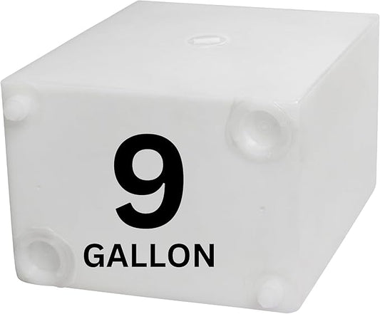 9 Gallon RV Fresh Water Tank, Potable Water Storage Tank for Drinking, Cooking, Cleaning, Showering, for Campers, Trailers, Motorhomes, RVs, Cube Shape, 17" x 14" x 10" (WT-5543)