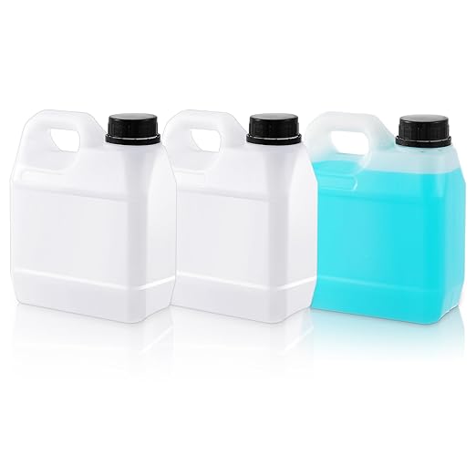 3 Pcs 32 oz Plastic Jug with Lids Square Empty Storage Containers HDPE Carboy Plastic Jar Containers for Water Beverage Oil Liquids (Translucent Color)
