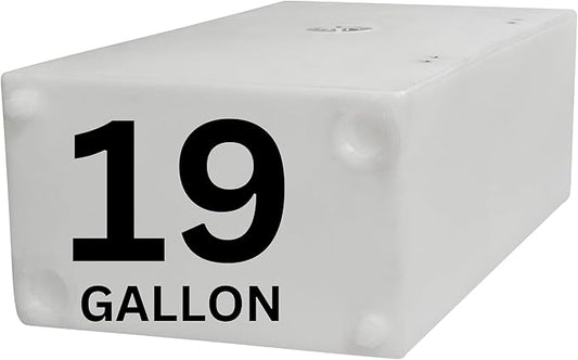 19 Gallon RV Fresh Water Tank, Potable Water Storage Tank for Drinking, Cooking, Cleaning, Showering, for Campers, Trailers, Motorhomes, RVs, Cube Shape, 30" x 16" x 10" (WT-5450)