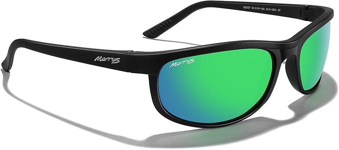 MERRY'S Wrap Around Sport Polarized Sunglasses for Men Women Driving Fishing Cycling Running UV400 Protection S3027