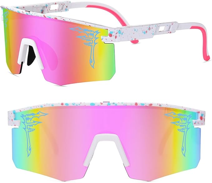 Two Sizes Baseball Sunglasses For Adults and Youth Boys Girls Kids UV400 Men Women Outdoor Sports Sun Glasses
