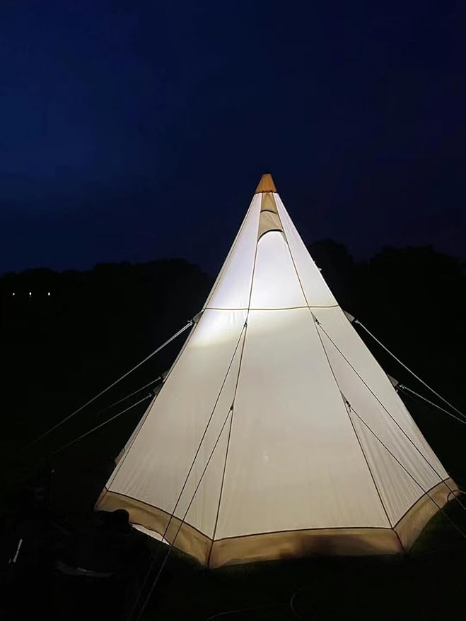 4 Season 9.85ft Tent,Ideal for Family Camping, Hiking,Canvas Tent with Aluminum Pole. Support Camouflage Fabric Customization