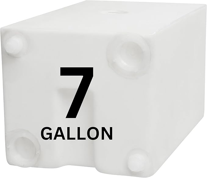 7 Gallon RV Fresh Water Tank, Potable Water Storage Tank for Drinking, Cooking, Cleaning, Showering, for Campers, Trailers, Motorhomes, RVs, Cube Shape, 17.5" x 11" x 10" (WT-5600)