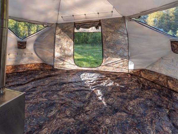 Rbm Outdoors Hot Tent with Stove Jack, Easy Setup 4 Season Winter Tents for Camping, Cold Weather Wall Double Layer Waterproof & Windproof Shelter