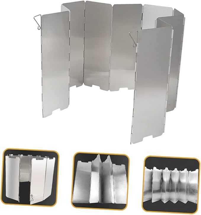 Foldable Windscreen for Stove Lightweight Grill Wind Block Creative Anti-Wind Tool Camping Windscreen Bag BBQ Windproof Panel