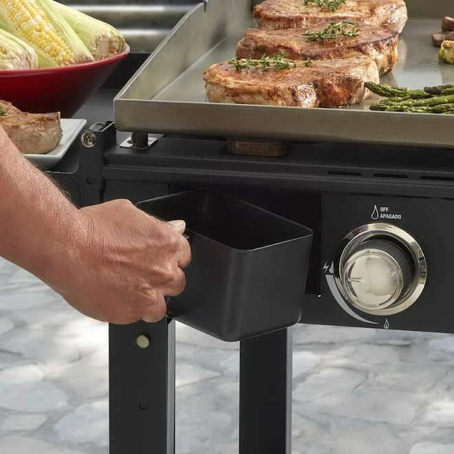 Grill Grease Cup Catcher with 10-Pack Aluminum Drip Pans Liners for Pit Boss 2/3/4 Burner Gas Griddles, Drip Tary & Disposable Liners Fit for Blue Rhino Razor GGC1643M GGC1643L GGC2241L Grill