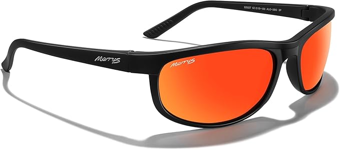 MERRY'S Wrap Around Sport Polarized Sunglasses for Men Women Driving Fishing Cycling Running UV400 Protection S3027