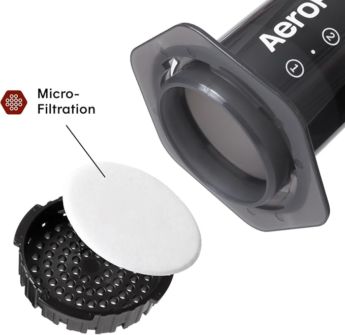 AeroPress Original Coffee Press - All-in-One French Press, Pour-Over & Espresso Style Manual Brewer, 2 Min Brew for Less Bitterness, More Flavor, Small Portable Coffee Maker, Travel & Camping