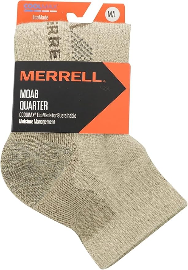 Merrell unisex-adult Men's and Women's Moab Hiking Mid Cushion Socks - Moisture Wicking & Arch Support
