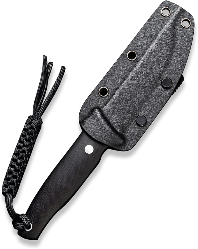 CIVIVI Tamashii Fixed Blade Knife with 4.07’’ D2 Blade G10 Handle, Kydex Sheath, T-clip for EDC Outdoor Carry C19046-3
