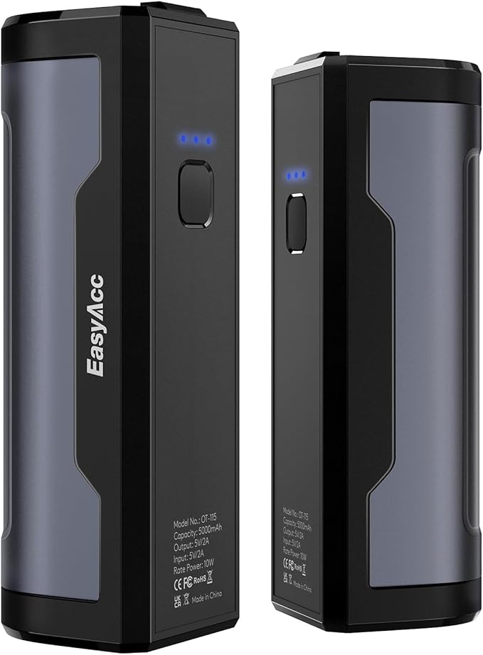 EasyAcc Hand Warmers Rechargeable 2 Pack, 10000mAh Magnetic Hand Warmers, 18Hrs Long Heating, with Camping Hook, Portable Power Bank, Pocket Size, Gifts for Christmas, Camping