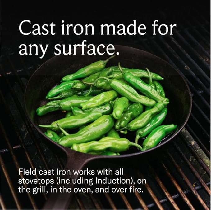 Field Company 6.75 Inch (Extra Small) Cast Iron Skillet – No.4, Perfect for 1 Serving, Lightweight & Smooth, Preseasoned with Organic Oil – Made in USA, Non-Toxic, Vintage Design