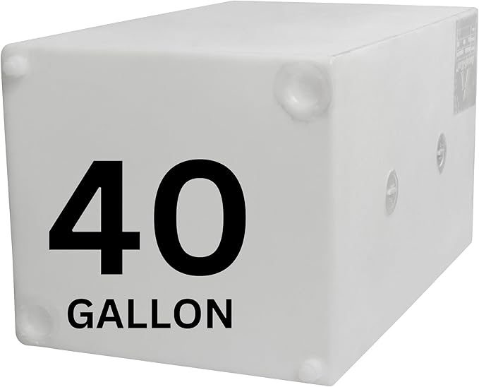 40 Gallon RV Fresh Water Tank, Potable Water Storage Tank for Drinking, Cooking, Cleaning, Showering, for Campers, Trailers, Motorhomes, RVs, Cube Shape, 31" x 19" x 17" (WT-5550)