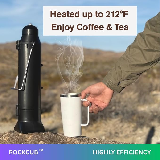 Solar Kettle – 16.9 Fl Oz. Portable Solar Water Heater for Outdoor Camping, Hiking, Emergency Boiling, Survival Gear, Eco-Friendly Solar Powered Thermos Bottle