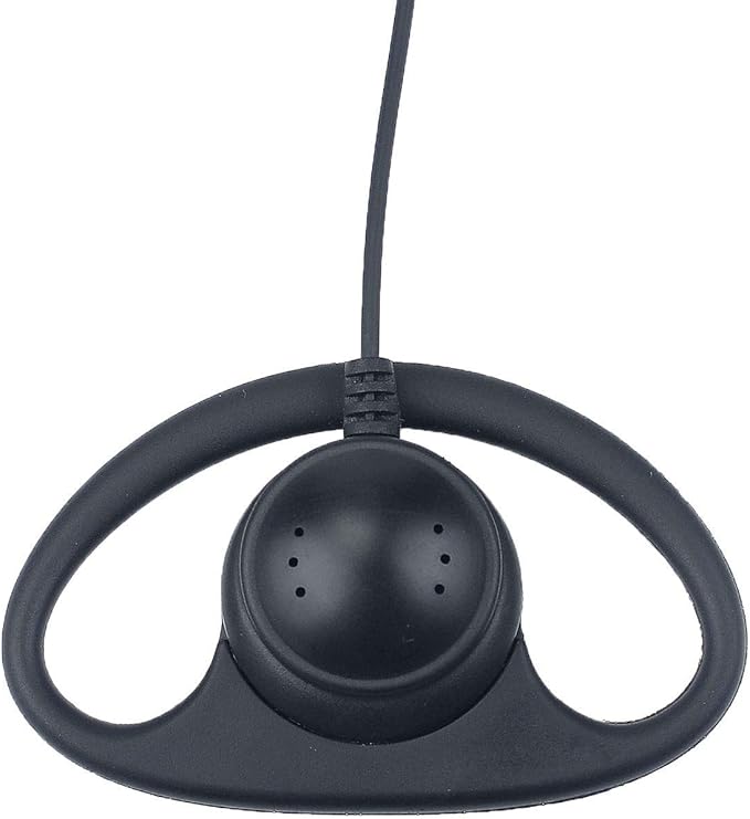Earpiece Surveillance Kit Compatible with BaoFeng, BTECH, Kenwood Walkie Talkie with PTT Mic Headset Accessories (D-Shaped)