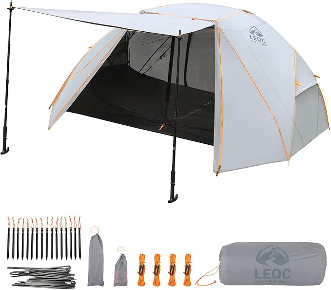Waterproof Hiking Tent for Backpacking – 2 Person Easy Up Camping Tent, PU5000mm All Season Windproof Tent for Winter, Cold Weather, Outdoor Hiking & Freestanding Shelter for Mountain Camping