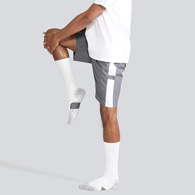 WANDER 3-6 Pairs Men's Athletic Run Cushion Over-the-Calf Tube Socks