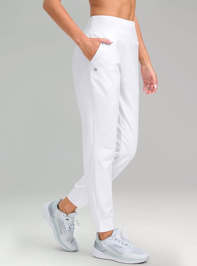 G Gradual Women's Fleece Lined Joggers High Waisted Water Resistant Thermal Hiking Pants Cold Weather Sweatpants with Pockets