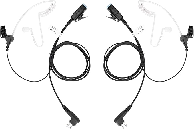 CP200 Surveillance Earpiece Headset Compatible with M0torola XU2600 CLS1110 CLS1413 CP200D RMU2040 RDU4100 Walkie Talkie with Mic PTT (2 Packs)