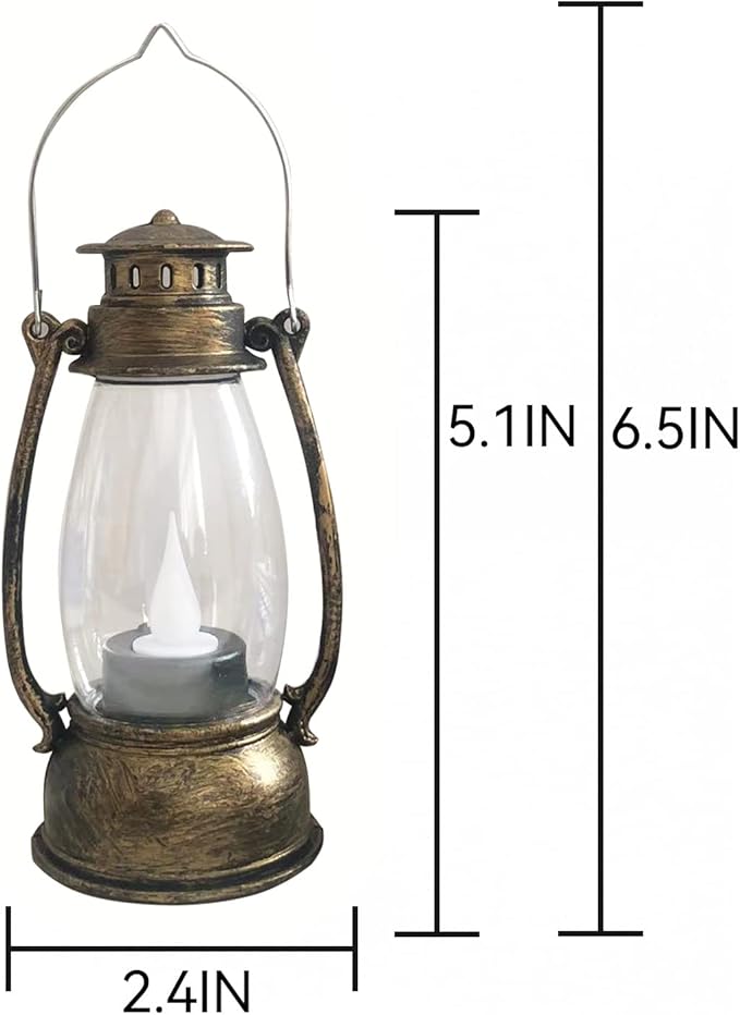 Mini Lanterns 12-Pcs LED Small Lanterns Decorative Indoor Outdoor Hanging Lantern Decorative Candle Lanterns Farmhouse Decor for Weddings Western Camping Party Halloween Christmas Decorations